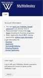 Mobile Screenshot of my.wellesley.edu